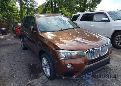 2017 BMW X3 Sdrive28I из США, поврежденный, VIN 5UXWZ7C3XH0V94279